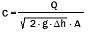 Ecuaciones Coeficiente de Caudal C