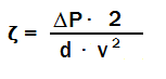 Coeficiente prdida presin zeta