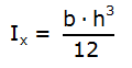 Area inertia rectangle formula